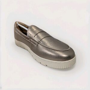 Easy Spirit Womens Size 11W Karin eFlex Slip On Loafers Bronze Leather NIB